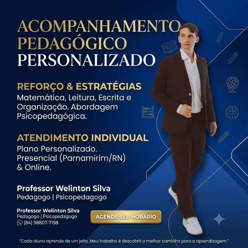 Acompanhamento Pedagógico Personalizado | Reforço Escolar e Psicopedagogia