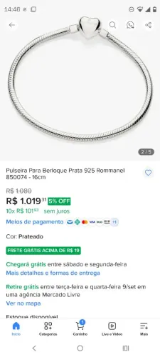 Pulseira Rommanel de prata
