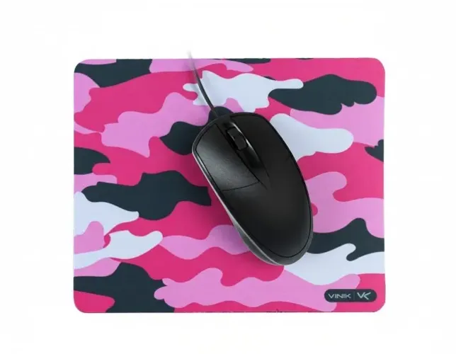 Kit Mouse + Mousepad Camuflado Pink *ENTREGA GRÁTIS*