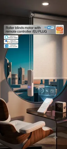 Motor para Persiana Inteligente MOES WiFi c/ Alexa e Controle (Estado de Novo / Na Caixa)