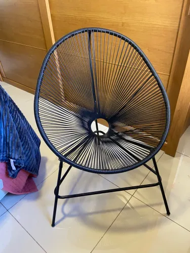 CADEIRA ACAPULCO PRETA - LINDA E SUPER ESTILOSA ?