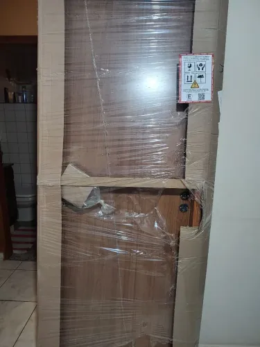Kit portas madeira mogno