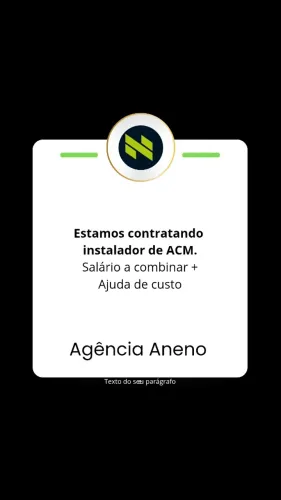 Contratamos instalador de ACM