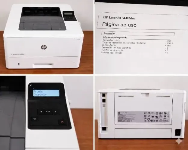 (02)Impressora HP LaserJet Pro M402dne  220v - Seminova