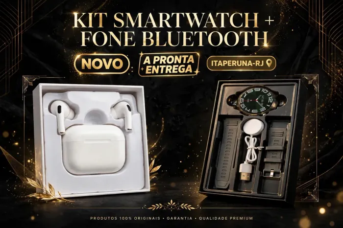 ? PRESENTE PERFEITO - KIT SMARTWATCH + FONE BLUETOOTH