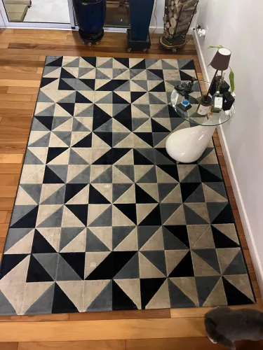 Tapete Decorativo ArtRugs Casa Fortaleza 2,50 x 1,60 Geométrico Moderno Soft 250 x 160
