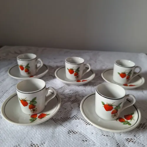 Conjunto xícaras de café porcelana vintage