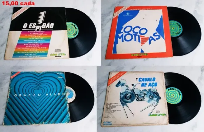 4 lps trilhas sonoras novelas - o espigão, locomotivas, cavalo de aço e coração alado