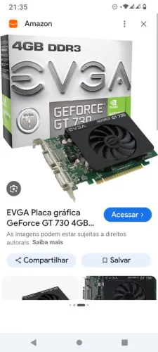 Placa de vídeo gt730 4 gb ddr3 