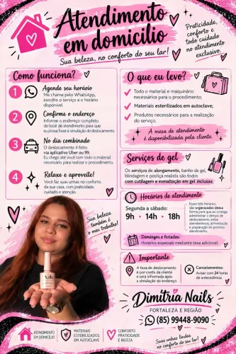 MANICURE E UNHAS DE GEL EM CASA - FORTALEZA E REGIÃO