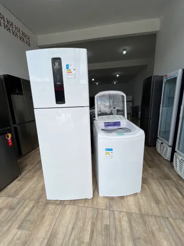 KIT GELADEIRA ELECTROLUX + MÁQUINA 12 KILOS - MOSTRUÁRIO COM GARANTIA