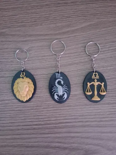 Chaveiros de Signo Horóscopo Zodíaco - Leão Escorpião Libra