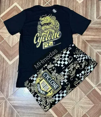 peça da cyclone conjunto short camisa