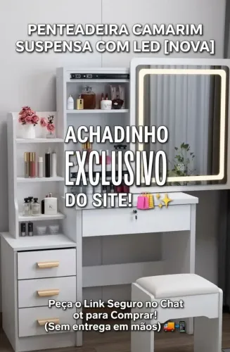 Penteadeira Camarim Suspensa com LED por MENOS de R$520! ?