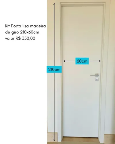 Kit Porta Lisa madeira de giro 210cmx60cm