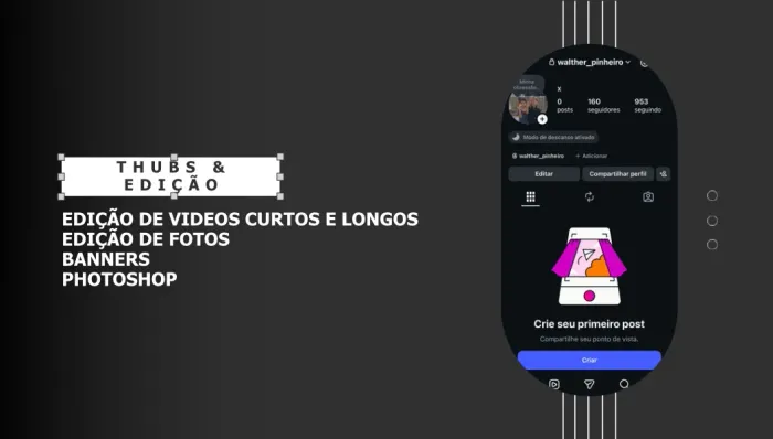 Faço edição de videos,tumbnail,photoshop,etc.