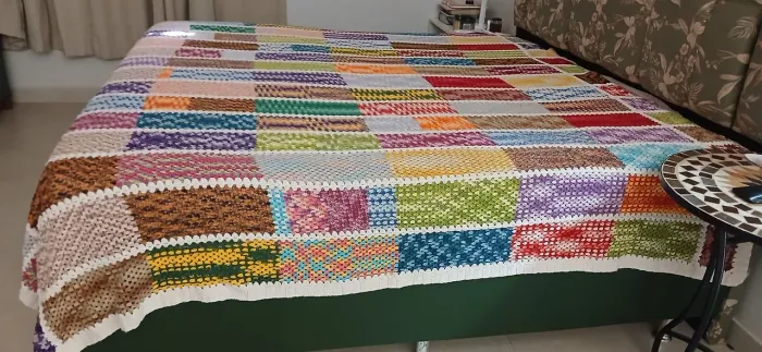 Manta de croche - cama King casal 