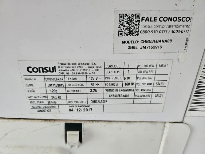 Frezzer 534 lt gelando muito
