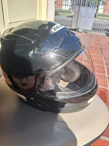 Capacete Zeus Articulado Escamoteável Preto | Com Capa Original