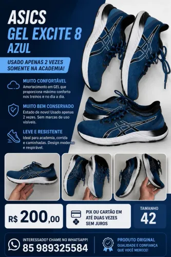 Tênis Asics Excite 8 - Azul