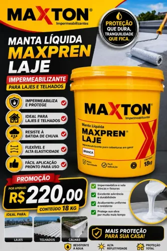 PROMOÇÃO Impermeabilizante para laje - fim das goteiras