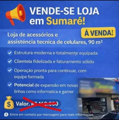 Vendo loja de acessórios para celular com rápido retorno do investimento