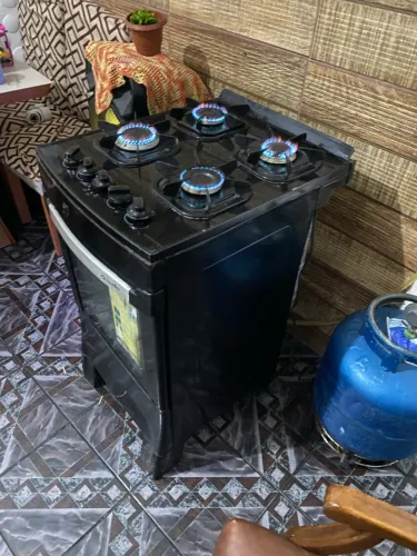Fogão mesa de vidro