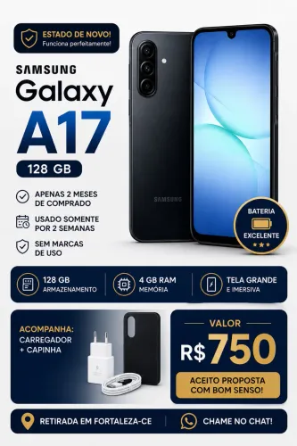 Samsung Galaxy A17 128GB Semi Novo | 2 Meses de Comprado | R$ 750