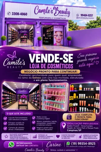 Vendo Loja de Cosméticos
