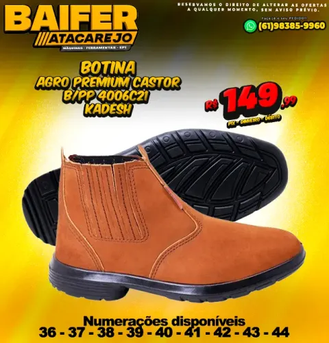 Botina Agro Premium Castor B/PP 4006C21 Kadesh