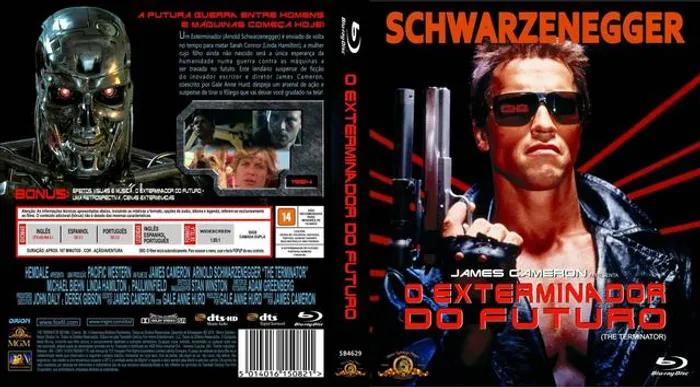 O exterminador do futuro 1 bluray americano com dublagem e legenda inserida