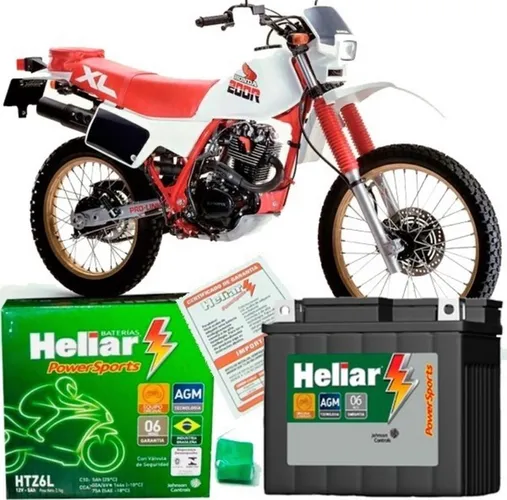 Bateria Para Moto Xl 200 1982 1983 1984 1985 Heliar Htz6l