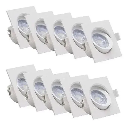 Kit 10 Spot Dicróica LED 5w 9cm 6500k B Frio ou B Quente