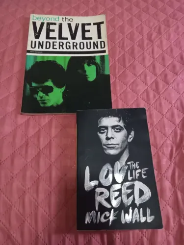 2 livros Rock em inglês com fotos Lou Reed Life Beyond Velvet Underground