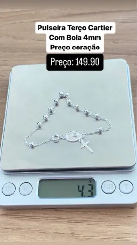 Pulseira Terço 4MM