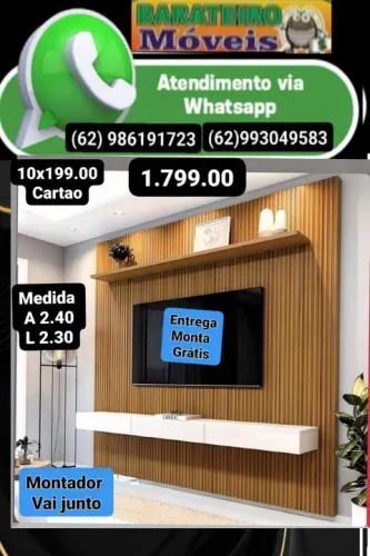 Painel ripado com nicho -Novo 