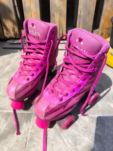 Patins Feminino Rosa Fenix Sports