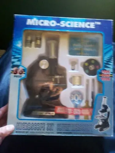 Brinquedo antigo microscópe set lacrado