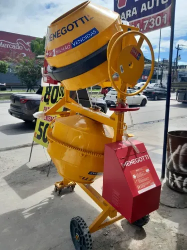 Betoneira Rental 400 lt  MENEGOTTI c/ Kit segurança e Motor 2 HP Monofásico 220V
