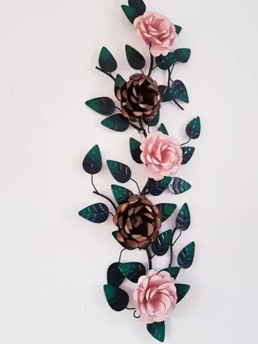 Galho de rosas decorativo 80cm