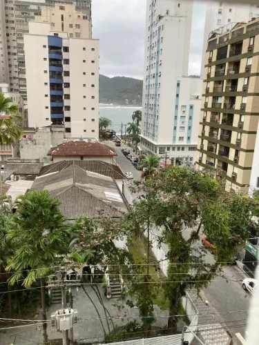 Apartamento 2 Dormitórios + Dep. Empregada - Vista ao Mar -   Itararé - São Vicente - SP