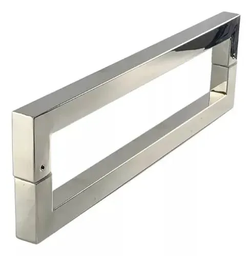 2 Puxadores para porta de vidro, 40cm cada - Aço Inox
