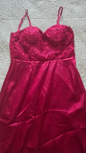 Vestido longo vermelho