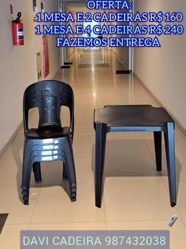 EXCELENTE CONJUNTO DE MESA E CADEIRA 7F.G K.F 7ZS.D ENTREGO HOJE