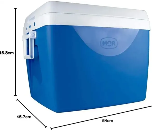 Caixa térmica 75l Mor azul usada apenas 1 vez