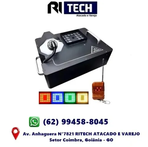 Máquina De Fumaça 2000w Uso Vertical Horizontal iluminação RGB 24 LED LKY24
