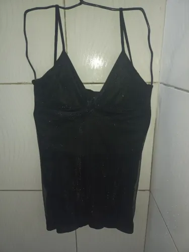 Vestido Curto Preto Feminino G