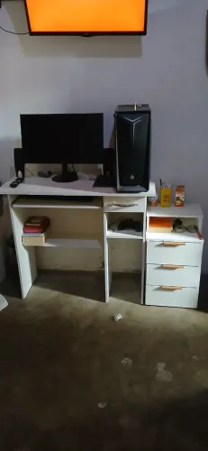 Kit Mesa Escrivaninha + Gaveteiro Compacto