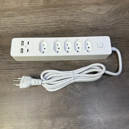 Régua Extensão Extensor de tomada com 5 tomadas 2 USB