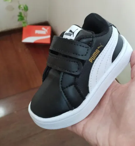 Tênis Infantil Puma - Preto e Branco